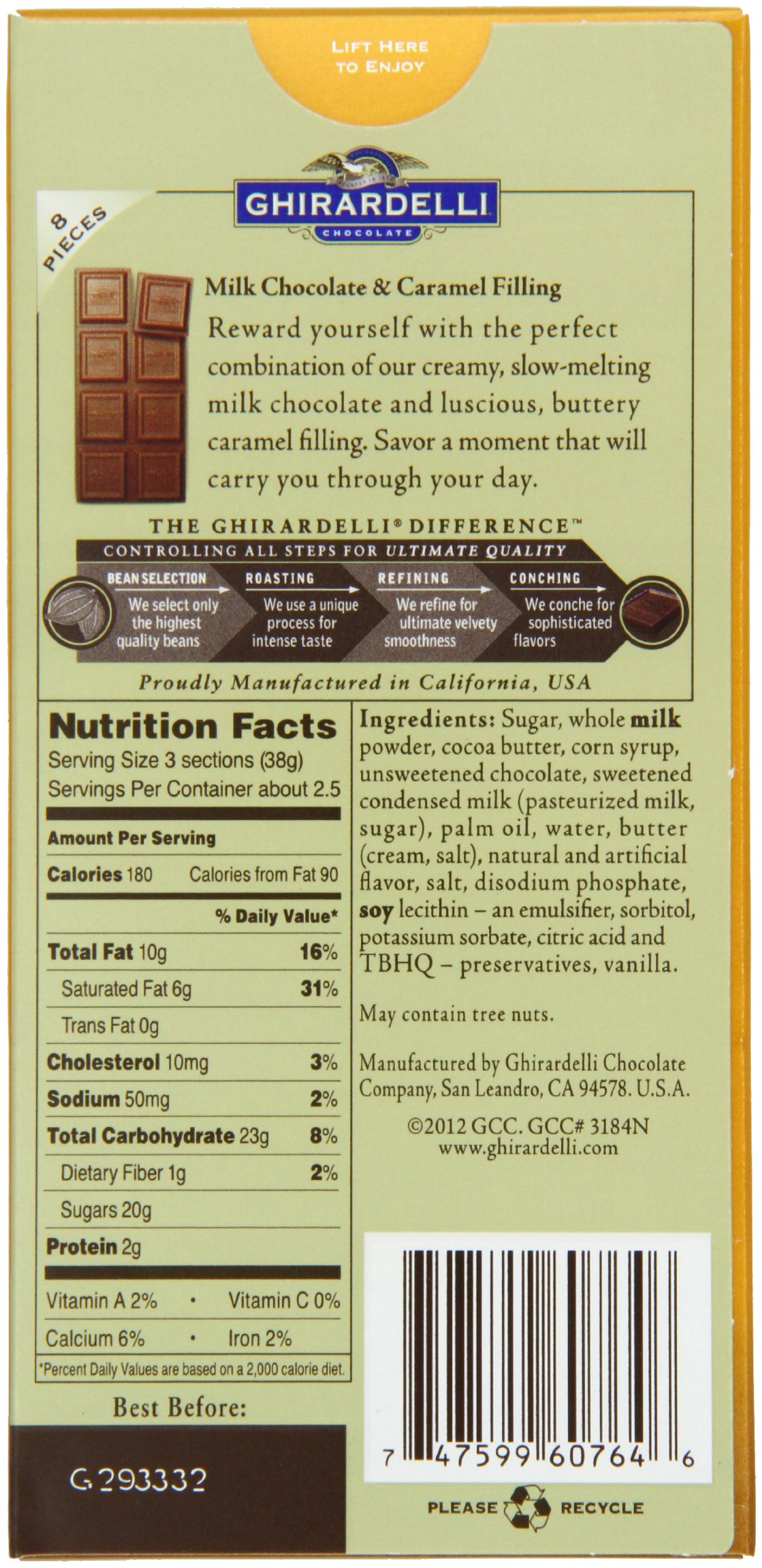 Ghirardelli Chocolate Bar, Milk and Caramel, 3.5 oz., 6 Count Buy