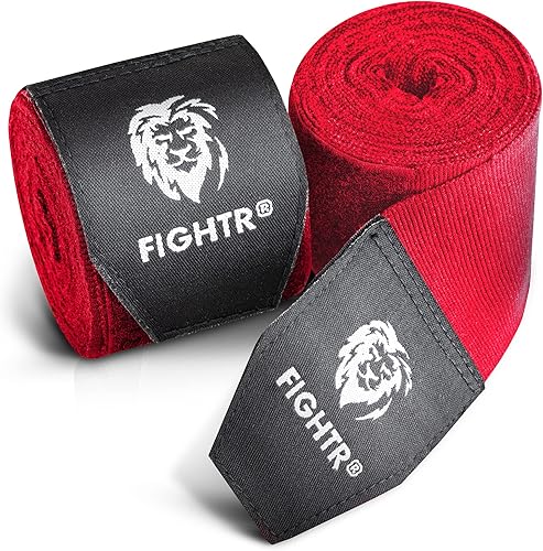 FIGHTR Envolturas de mano premium de 160 pulgadas semi elásticas con lazo para el pulgar para boxeo, MMA, Muay Thai y otras artes marciales, 13.1ft