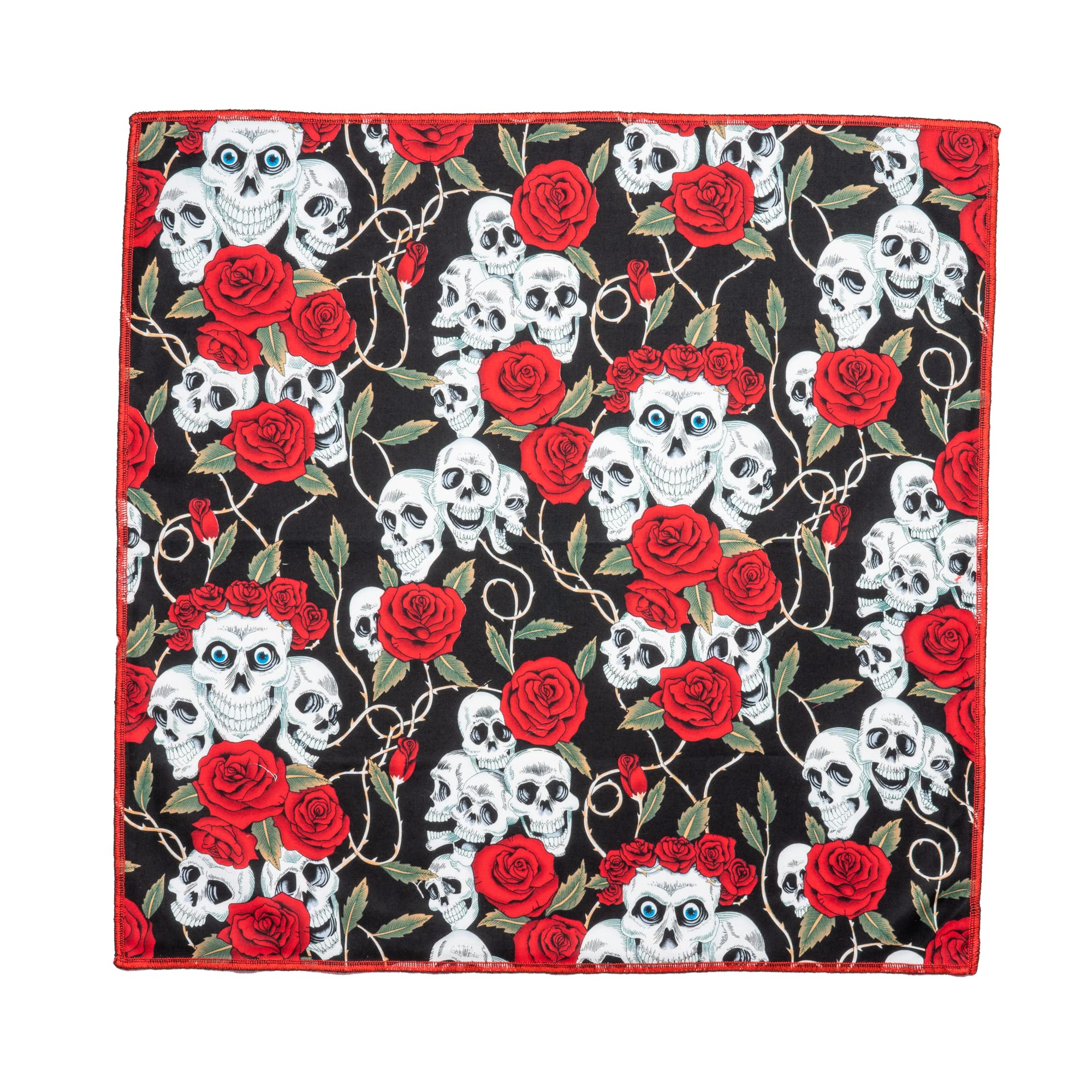 Day of the Dead Skulls Roses Bandana