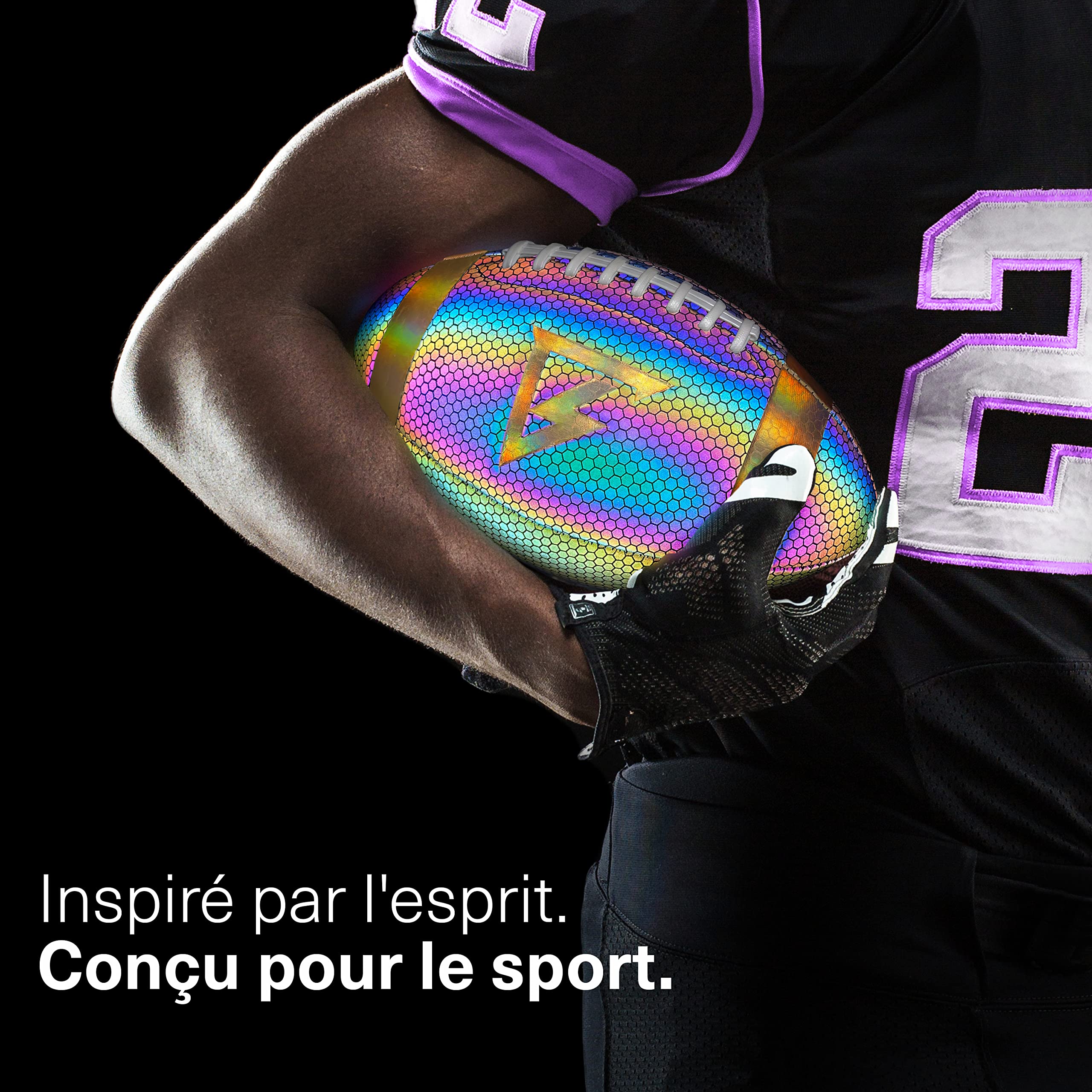 BRIGHT Football américain réfléchissant lumineux dans l'obscurité pour enfants et adultes
