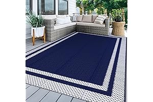 Outdoor Rug Navy: LuxStep Waterproof Reversible Patio Rug