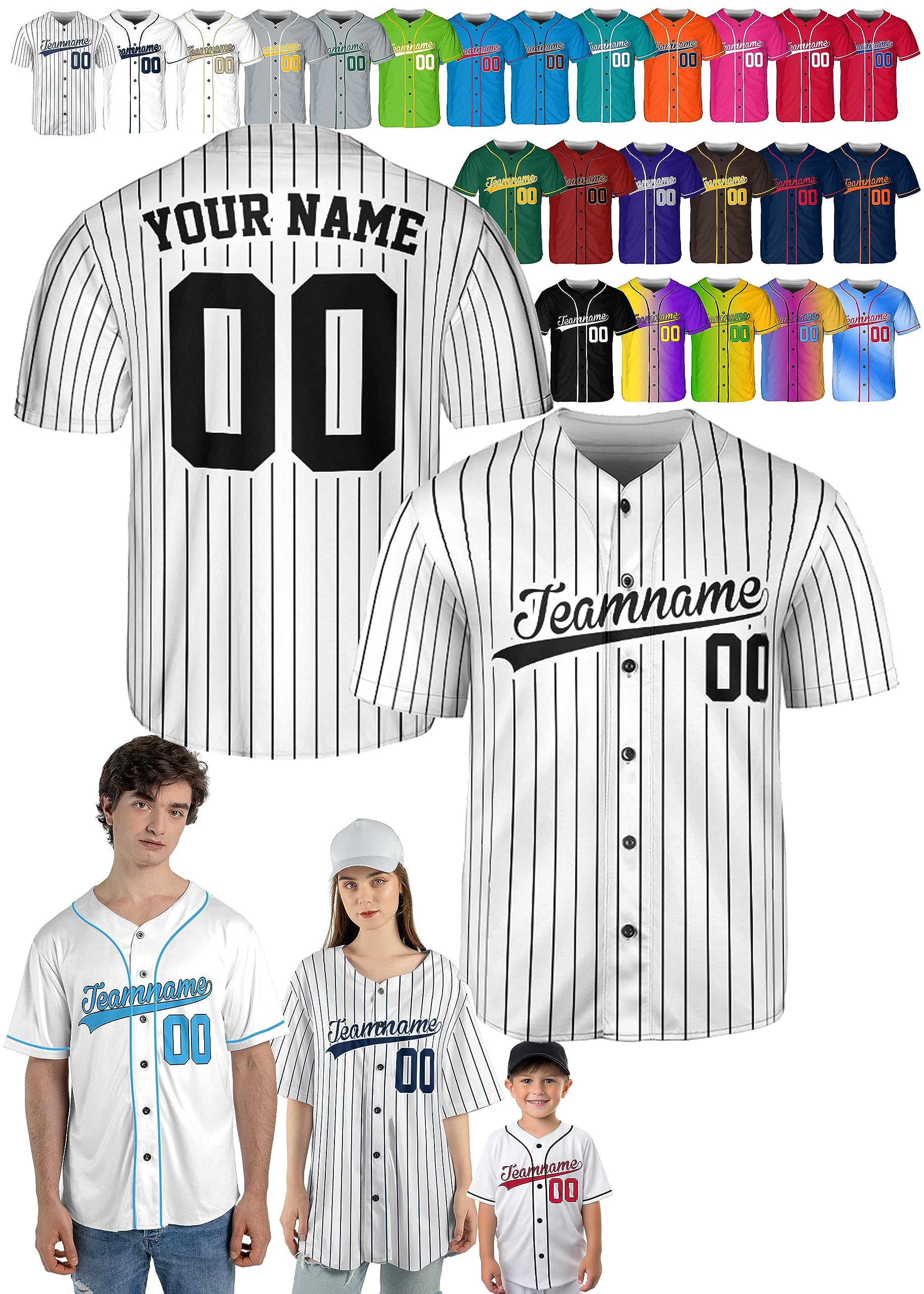 Tee Miracle Custom Baseball Jerseys - Personalized Baseball Shirts for Men, Women, Boys, and Girls - Customized Team Uniforms for Sports Fans, Teams, Events, Gifts - Add Your Name, Number, Logo - softball | Mubboo