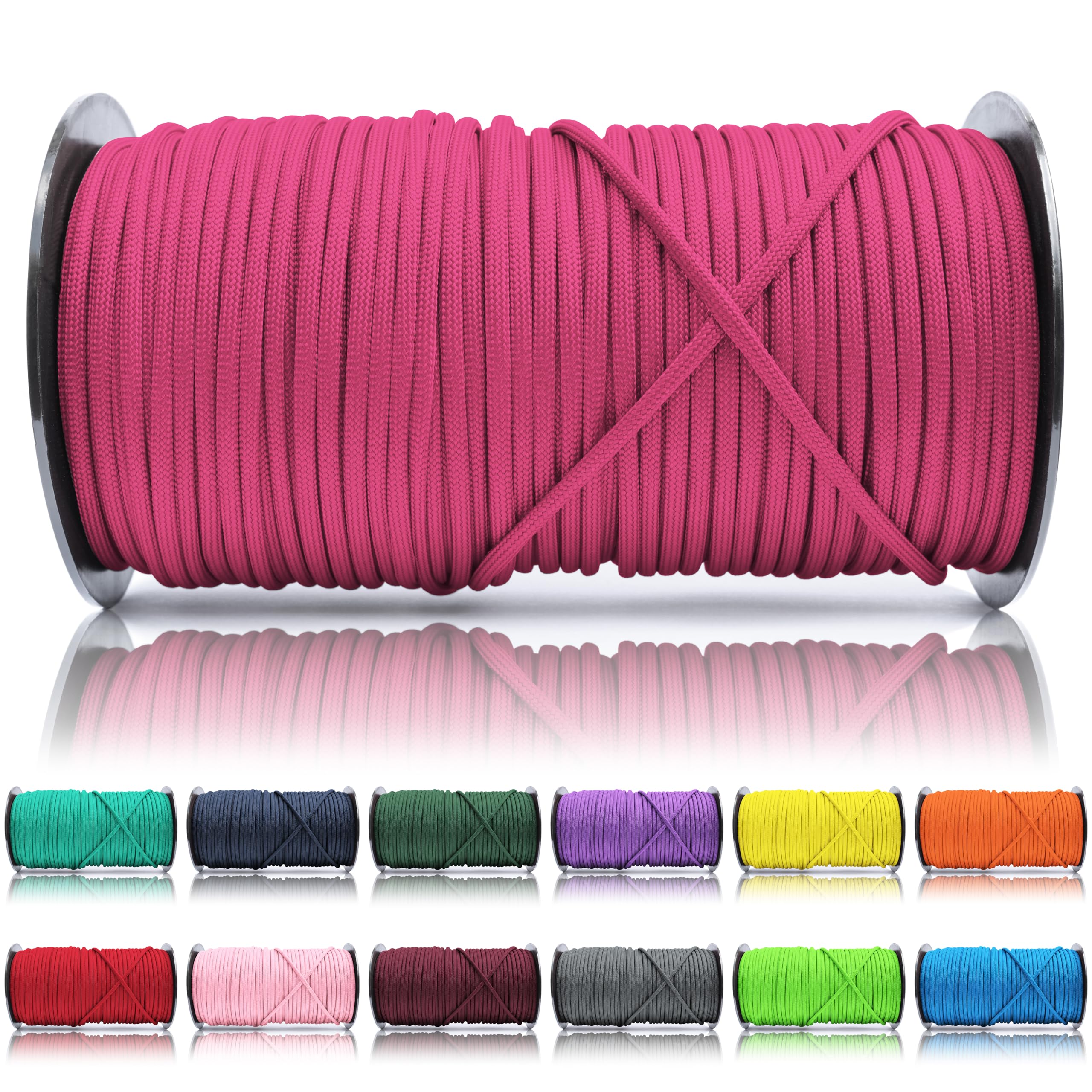 Ganzoo Paracord 550 Tipo 3, Cuerda 4 mm 100 m con 7 hebras Interiores, Funda poliéster/Nylon, para Outdoor Camping Supervivencia, rutas de Trekking, asegurar Tienda, Collar y Correa Perro, Oliva — view 83