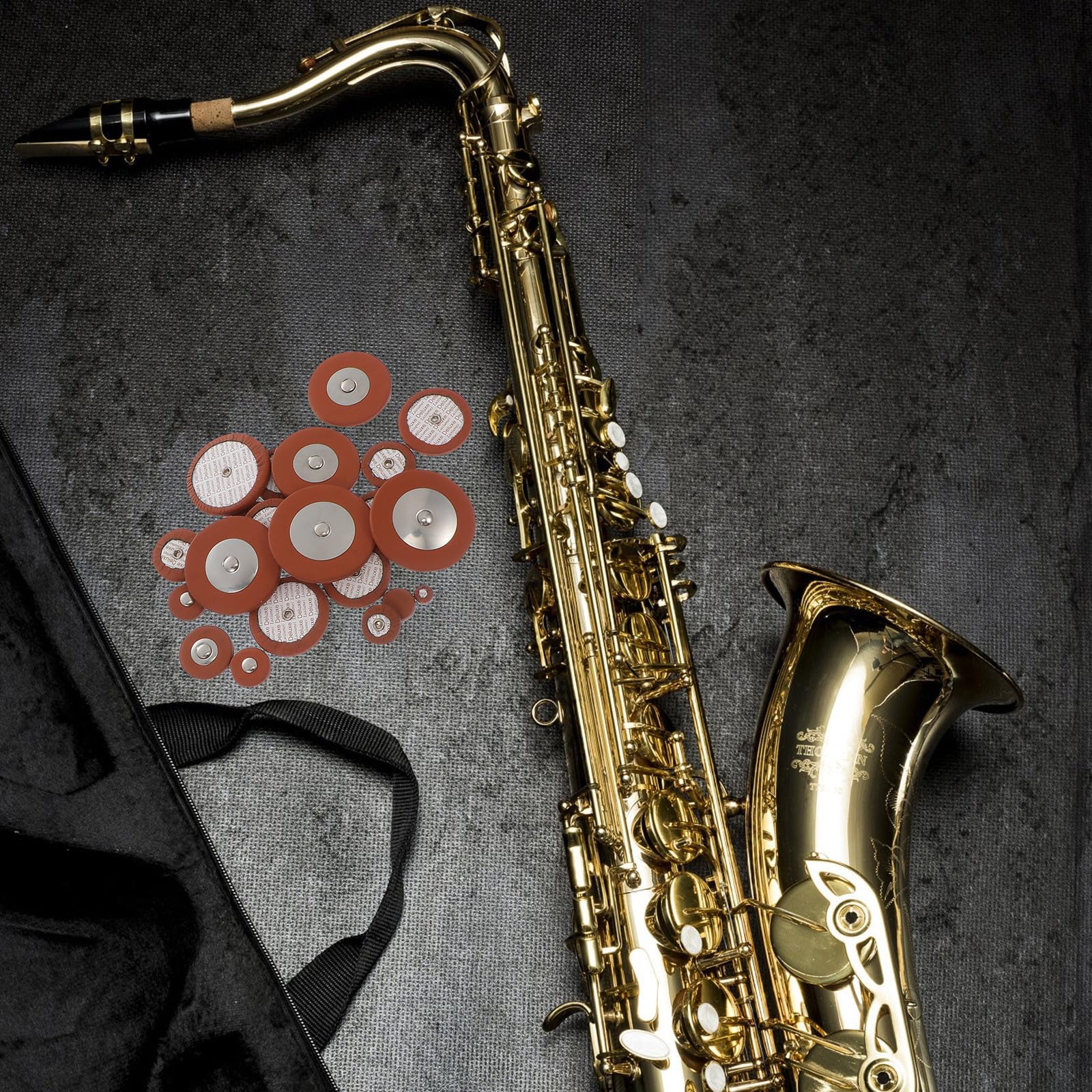 GALPADA Altsaxophon Reparaturset mit Schrauben Federn und Ersatzpolstern Langlebiges Metall und Wollzubehör für Saxophonwartung Zubehör für Blasinstrumente