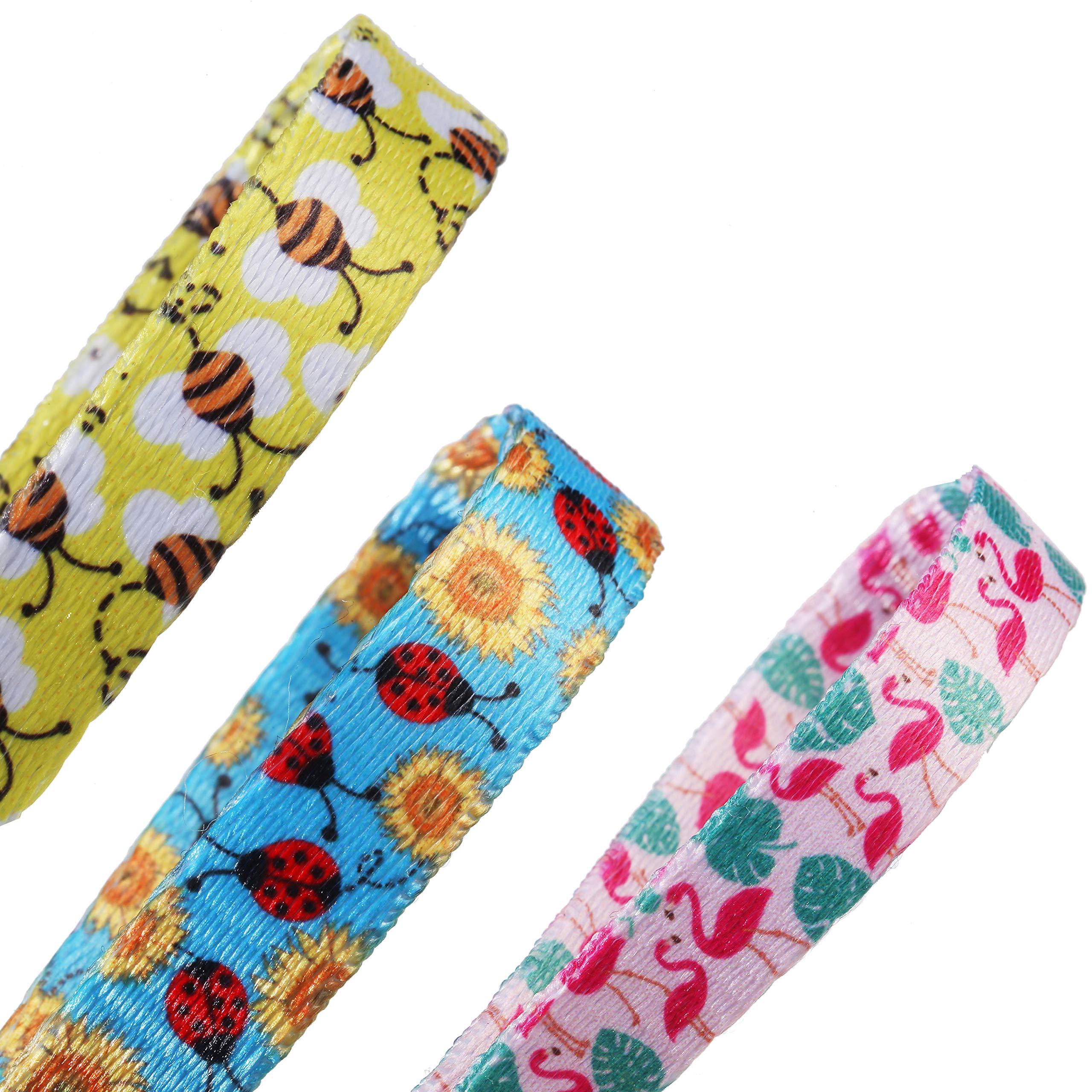 BoomBone Katzenhalsband-Set mit Glöckchen und niedlichen Tier-Anhängern, 3 Stück in Rosa, Gelb und Blau, für Katzen und extra kleine Hunde, verstellbar von 19,8 cm bis 30 cm mit 1 cm Breite