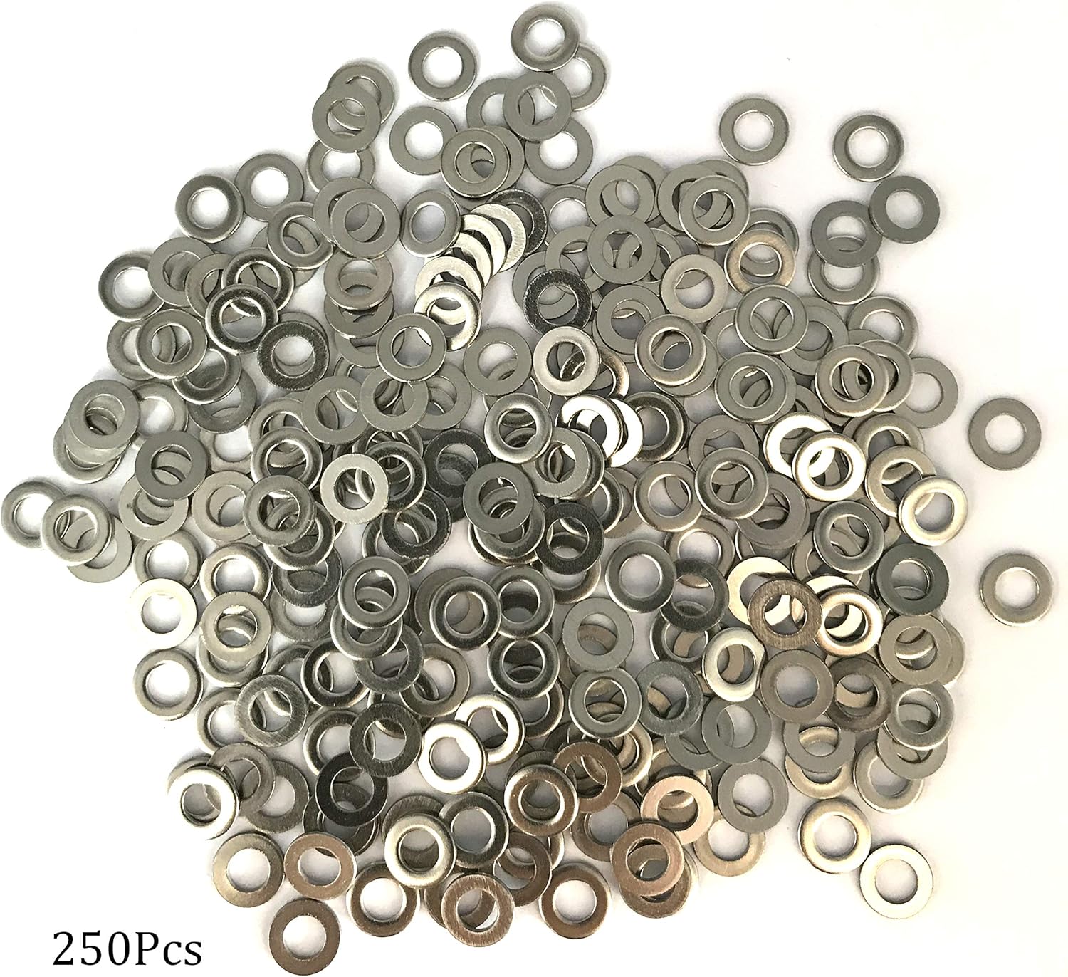 M5 Flat Washer, 304 Stainless Steel, 5mm ID, 10mm OD, 1mm Thickness