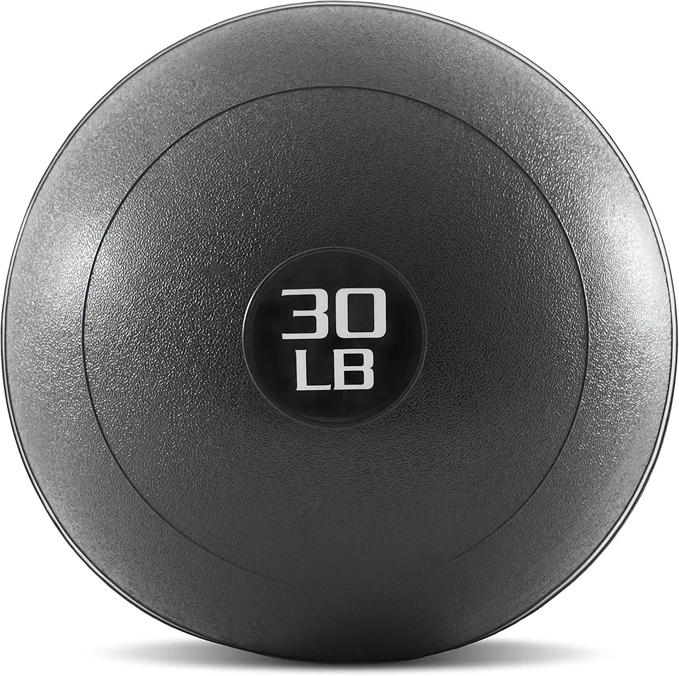 ProsourceFit Slam Medicine Balls 5, 10, 15, 20, 25, 30, 50lbs Smooth and Tread Textured Grip Dead Weight Balls for Strength and Conditioning Exercises, Cardio and Core Workouts