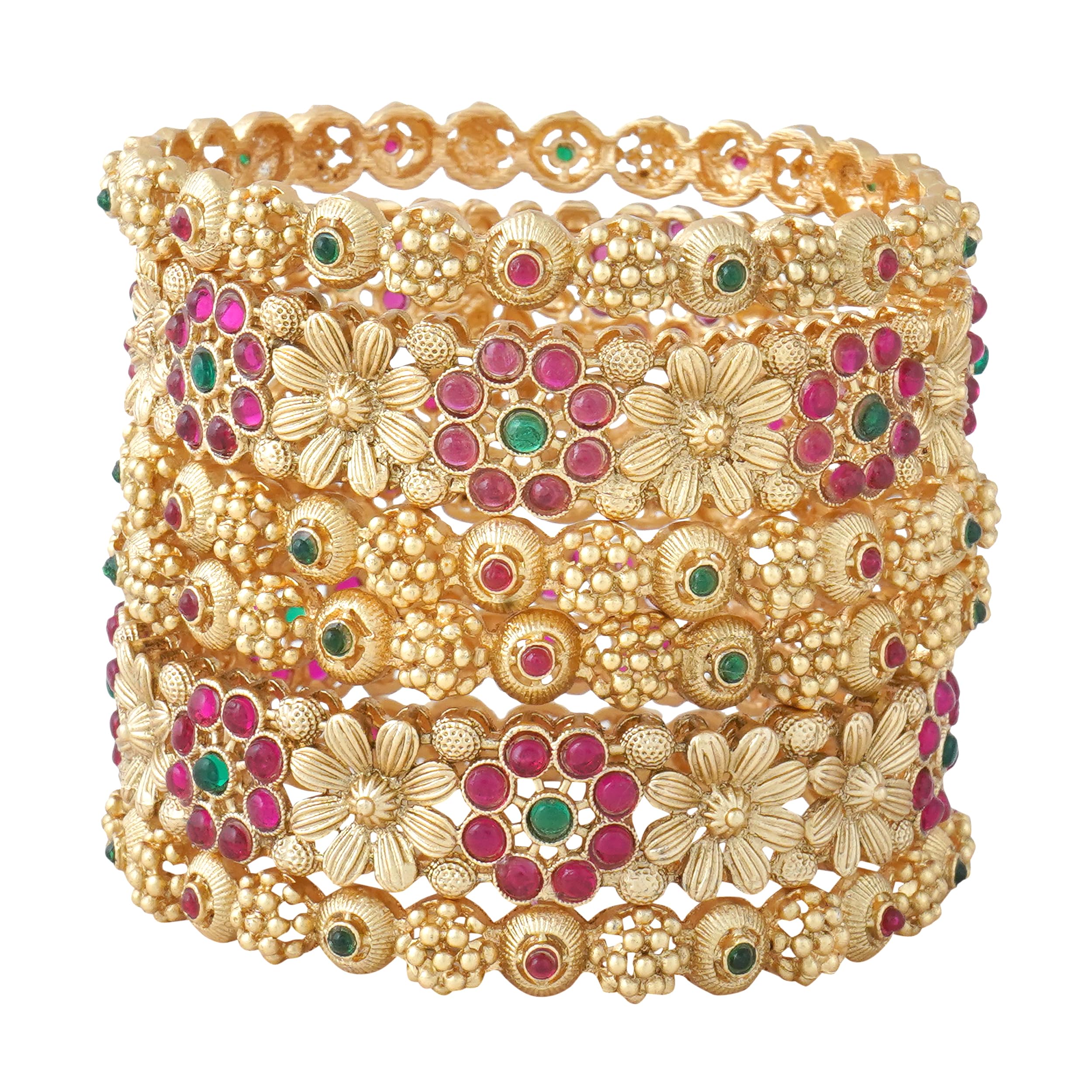 See full amazon price history chart for Mansiyaorange Set Of Six Ruby Pink And Green Kempu Stone Rajwadi Matte Gold Plated Bangles/Bangdi Chudi for Women(2. 8) Mansiyaorange Set Of Six Ruby Pink And Green Kempu Stone Rajwadi Matte Gold Plated Bangles/Bangdi Chudi for Women(2. 8) (B0CD66GBJ1) Amazon Price History, Amazon Price Tracker