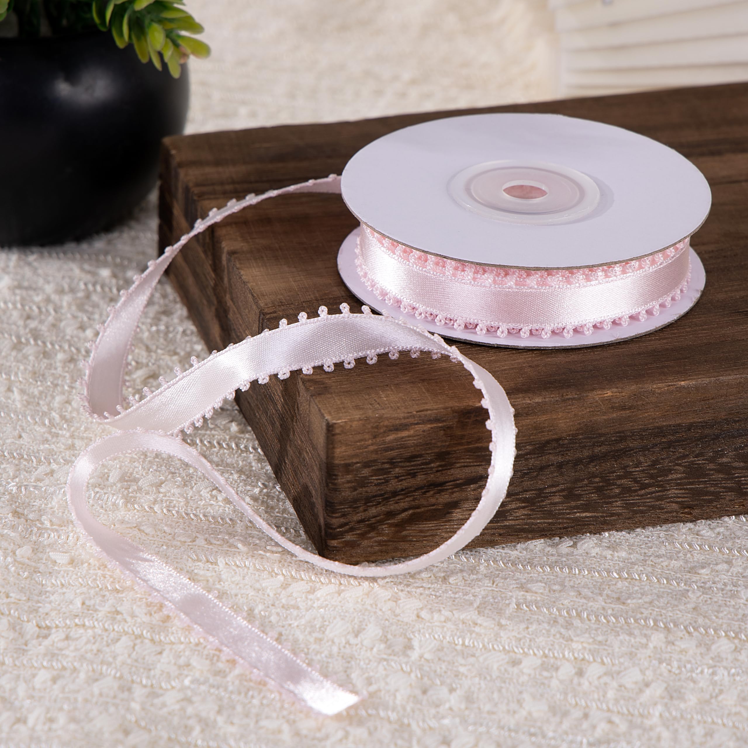 Amazon.com: CSZD RIBBON Light Pink Satin Baby Ribbon 3/8