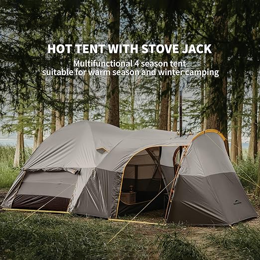 Naturehike KOTA 4/6/8 Person Camping Tent, Double Layer Waterproof 4 Person 6 Person 8 Person Tents