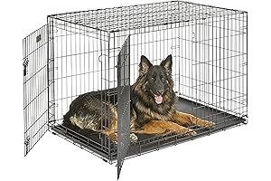 MidWest Homes for Pets 48-Inch Enhanced Double Door iCrate Dog Kennel