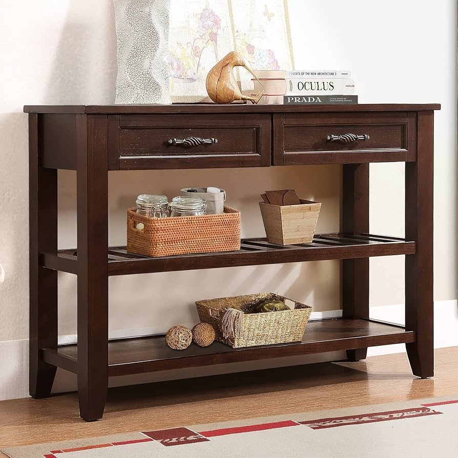 Amazon.com: L“KeKe 42inch Mid-Century Wood Console Table