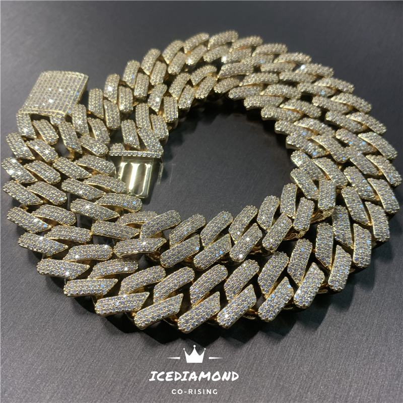 ICEDIAMOND 20MM Hip Hop Iced Out Miami Cuban Link Chain Necklace