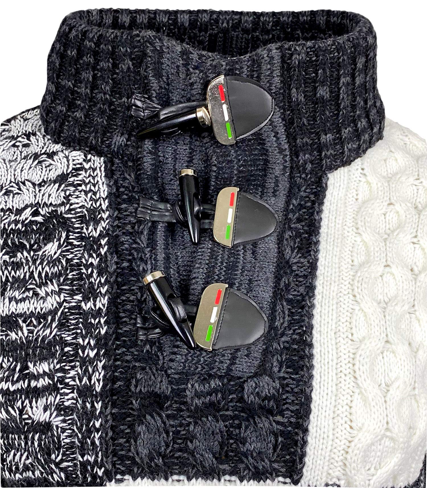 Subliminal - Jersey para hombre, cuello alto, malla grande, invierno BX51112