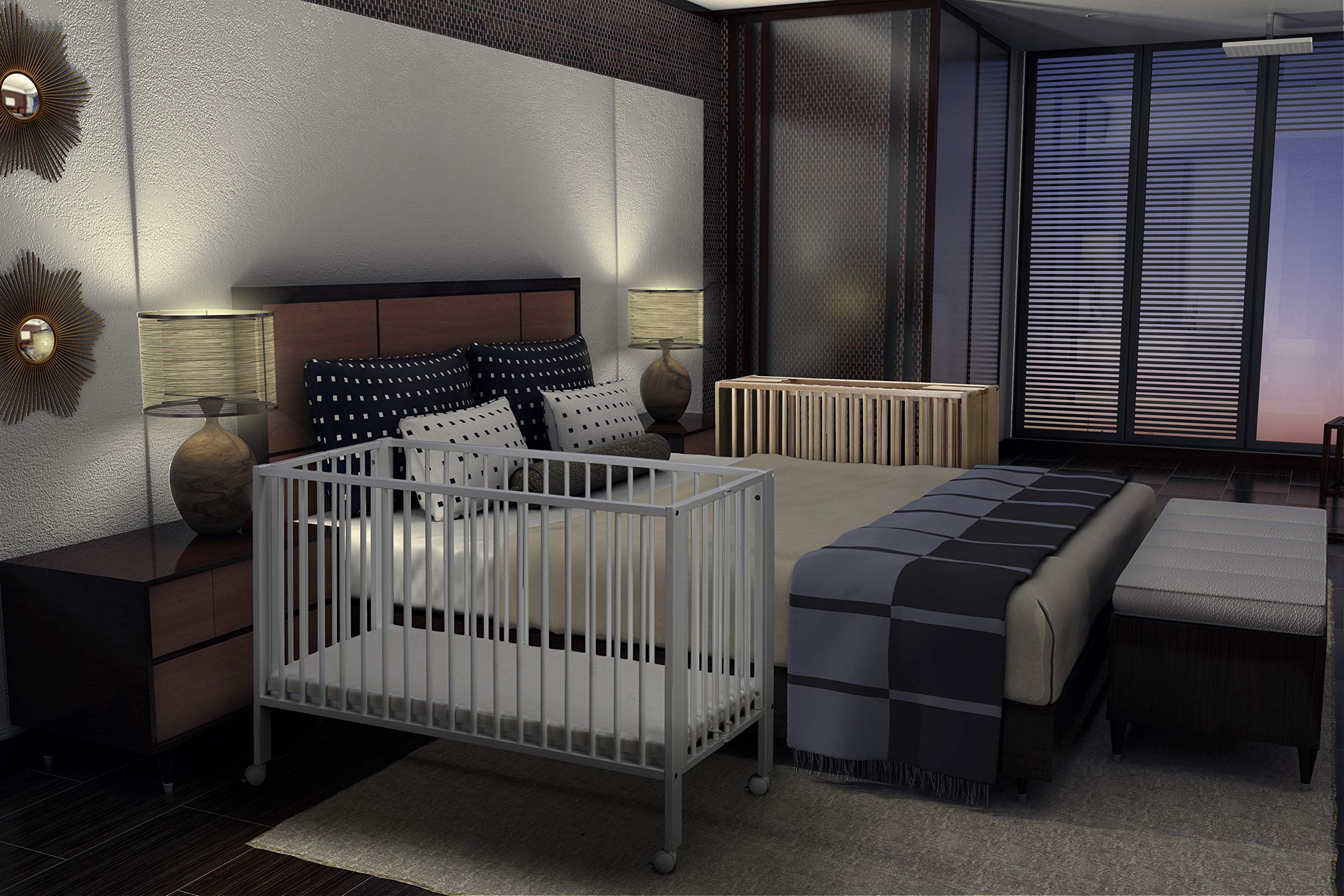 Tissi Lit Pliant de l'Enfant Bébé, Blanc, 60 x 120 cm, 1 Unité, 1 Unité