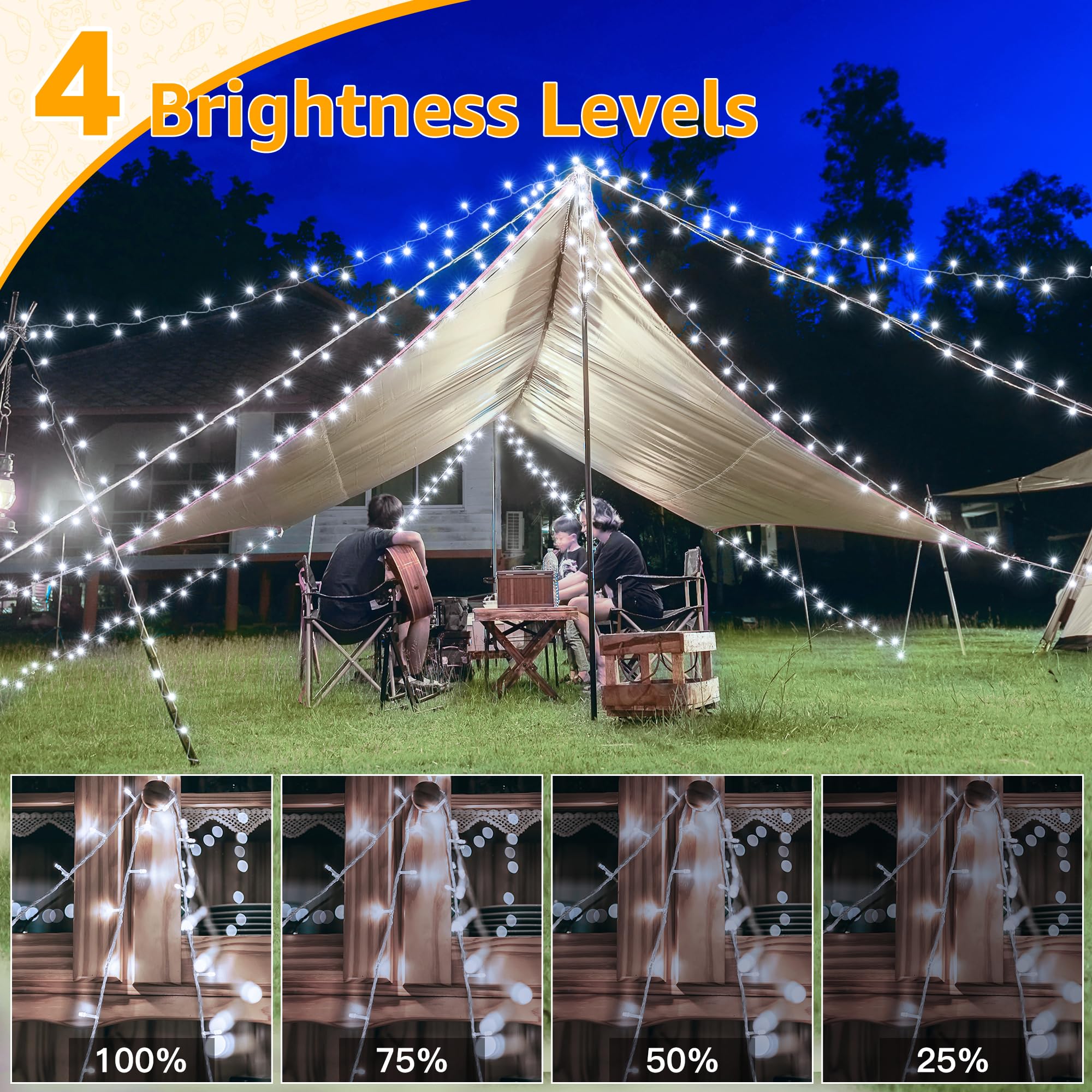 Ollny Fairy Lights Mains Powered, 80m 800 LED Outdoor String Lights - Image 4