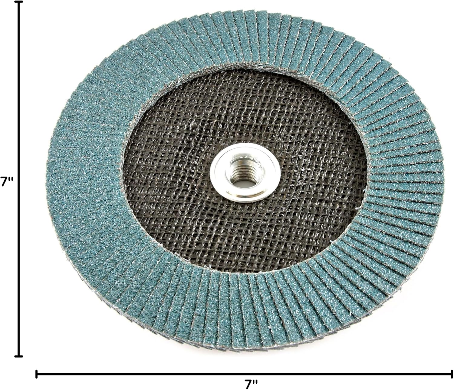 Forney 71938 Flap Disc, Type 27 Blue Zirconia with 5/8-Inch-11 Threaded Arbor, 40-Grit, 7-Inch