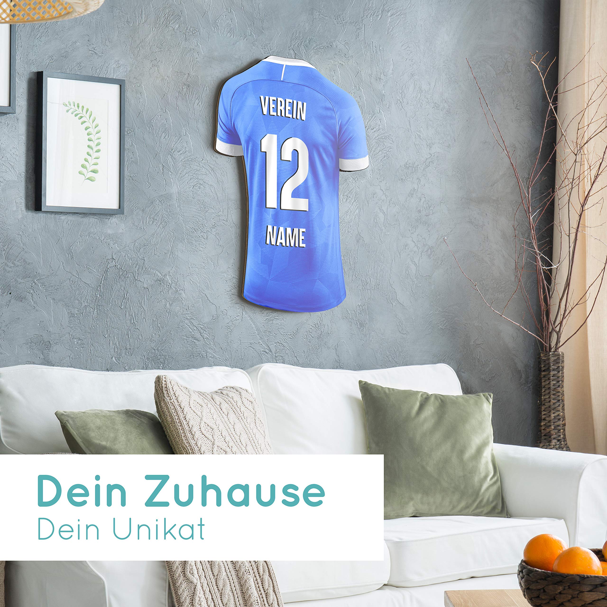 Elbeffekt Trikotlampe für Darmstadt Fans aus Holz - personalisierbares Geschenk - schenke Dein individuellen Darmstadt Fanartikel aus Echtholz