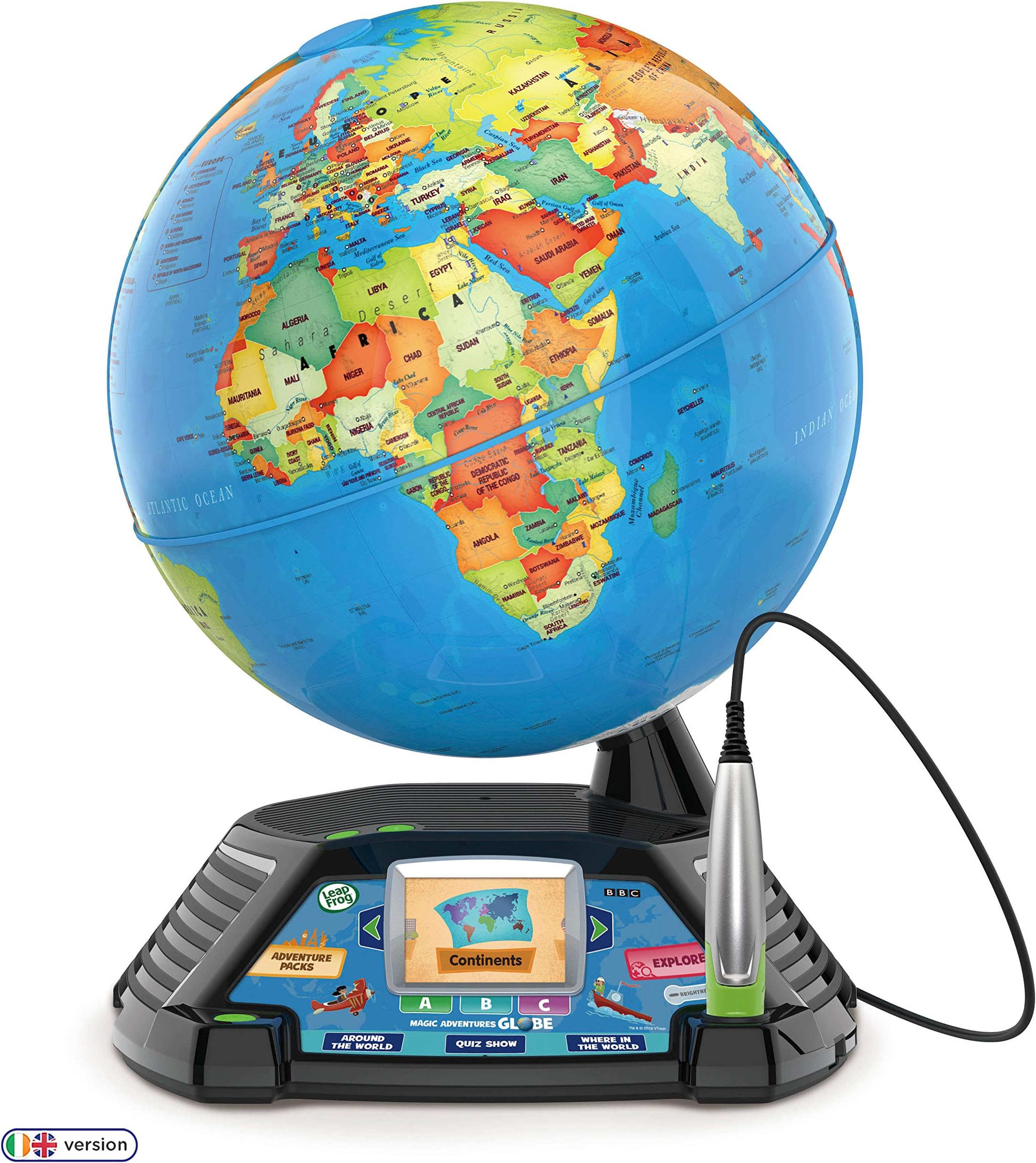 Magic Adventures Globe, Interactive Childrens Globe, Educational Smart Globe for Kids with 2.7 Inch LCD Screen, Toys for Children with Games and Activities, Suitable for 5, 6, 7+ Year Olds