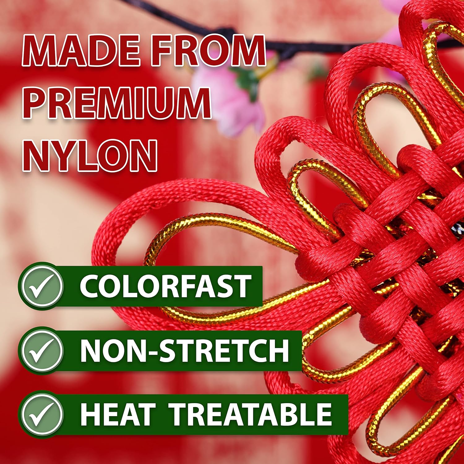 Mandala Crafts Nylon Satin Cord for Jewelry Making - 1mm 109 Yards Nylon Champagne Strings Rattail Chinese Knotting Cord for Bracelets Making