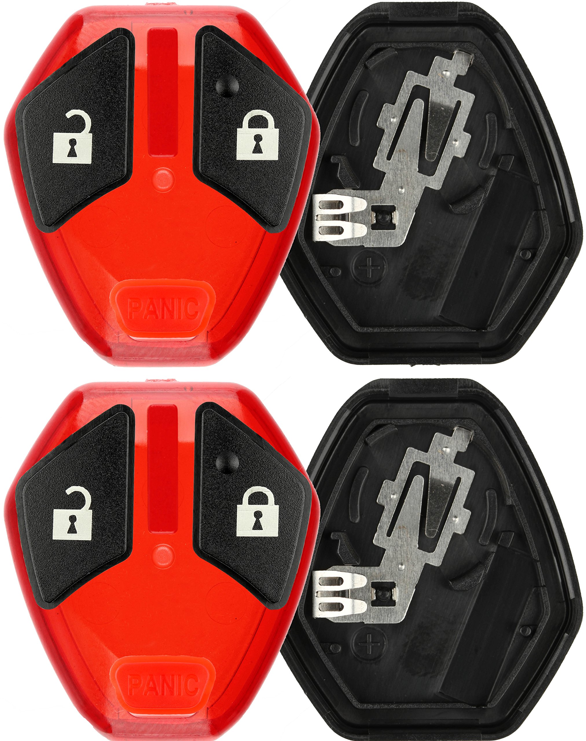 2-Pack Keyless Entry Remote Key Fob Shell Case – Replacement Buttons & Blade For OUCG8D-620M-A