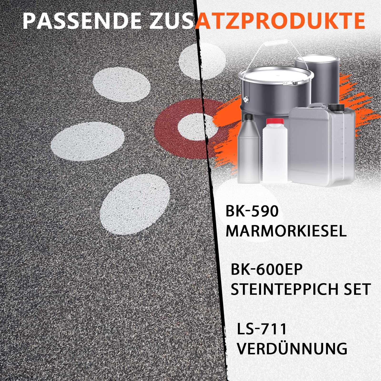 BEKATEQ 1K PU Porenfüller für Steinteppich außen, UV-fest, 5kg farblos glänzend - kein Vergilben, elastisch, abdichtend, einfache Verarbeitung BK-669PU