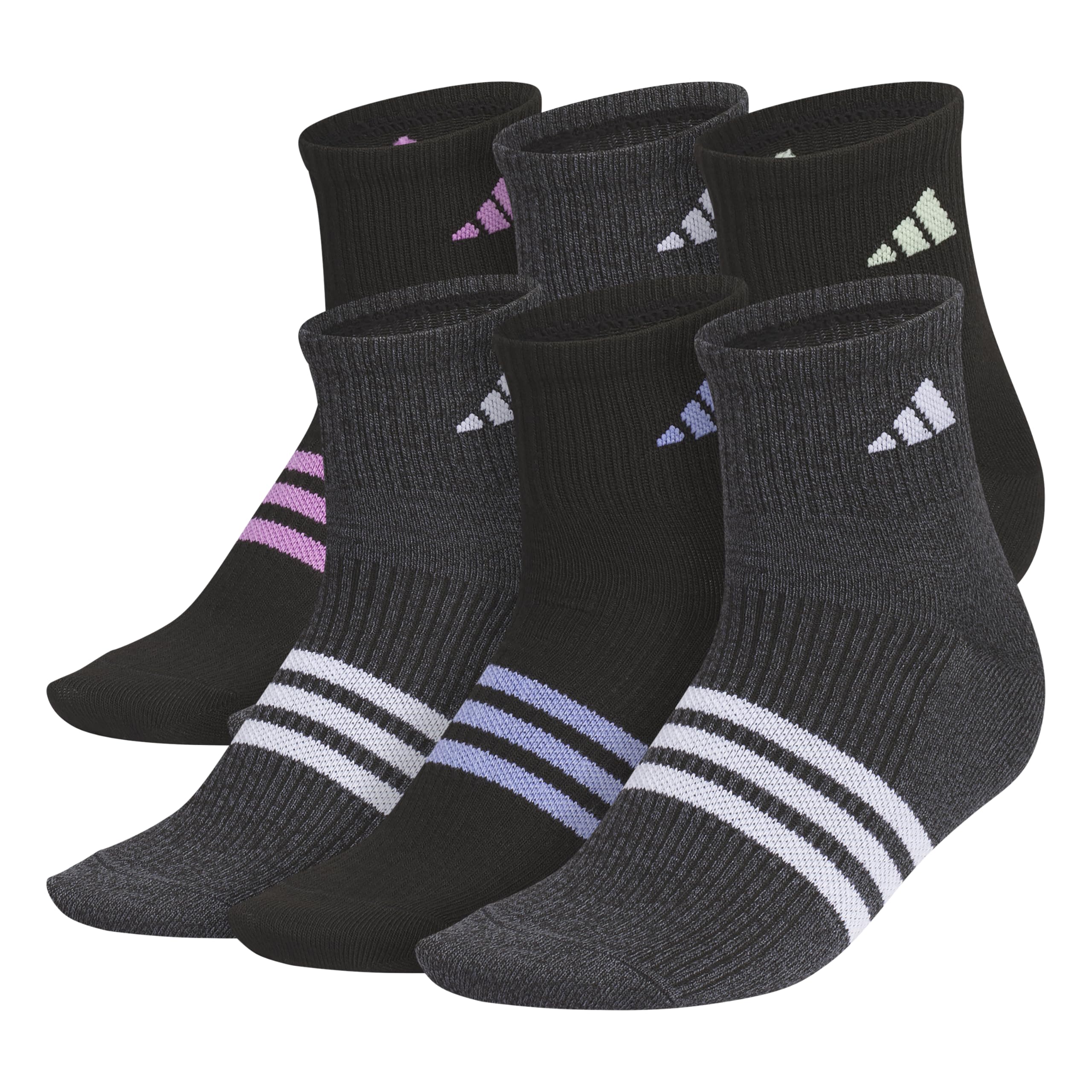 adidas womens Superlite Quarter Ankle Socks (6-pair Pack)
