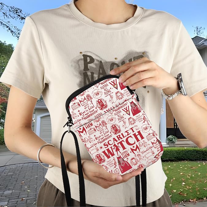 FOTAP Witch Merch Crossbody Bag Women Hero Movie Merchandise Shoulder Bag Witch Bag Hero Gift Wanda Witch Mocie Merch
