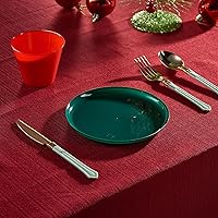 Vista 6 de [30 Pack 16 OZ Bowls] Edge Collection Mint Green Plastic Party Soup Bowls Premium heavyweight Elegant Disposable Tableware Dishes