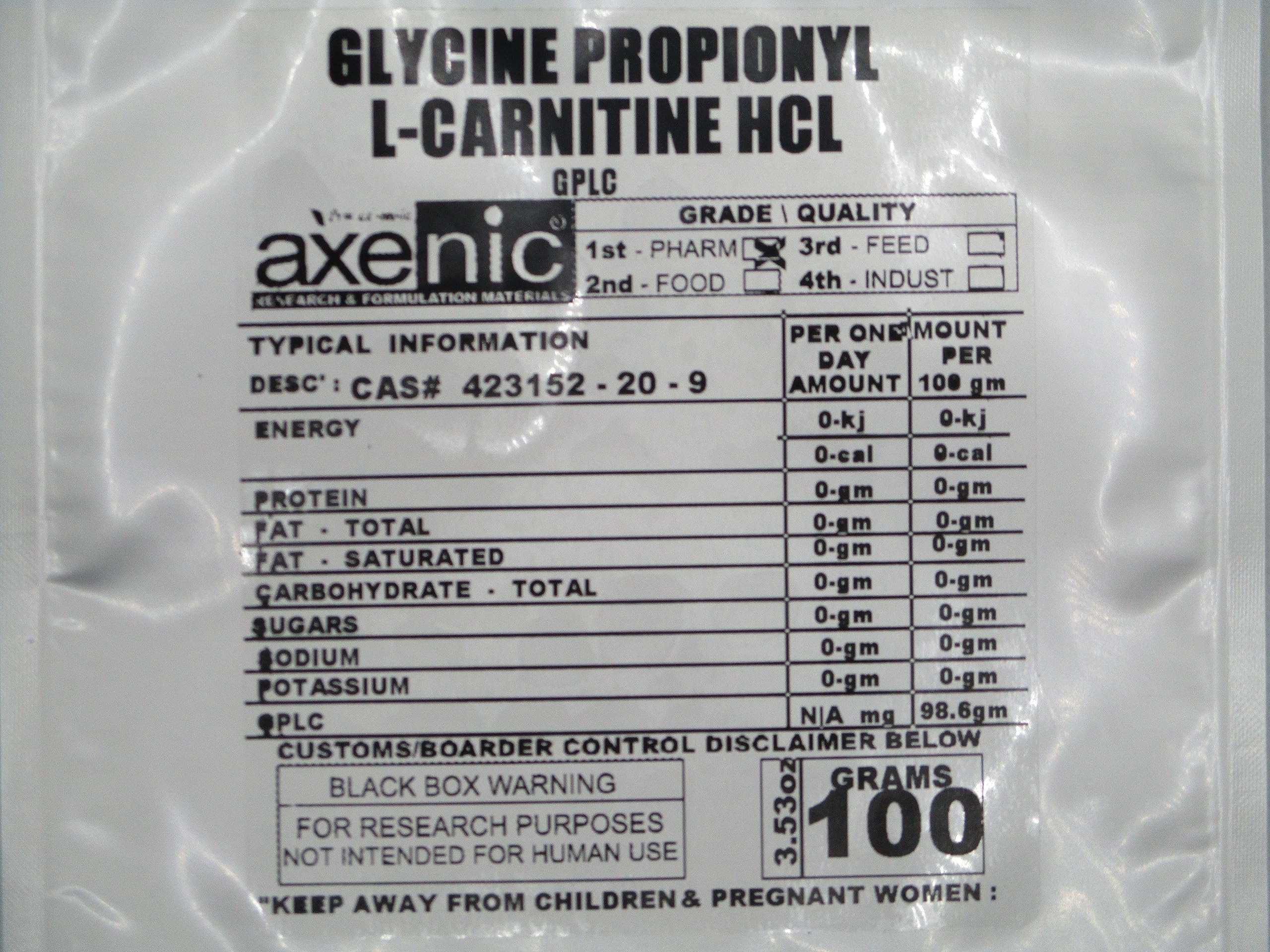100 Grams Glycine Propionyl L-Carnitine HCl Powder (gplc)