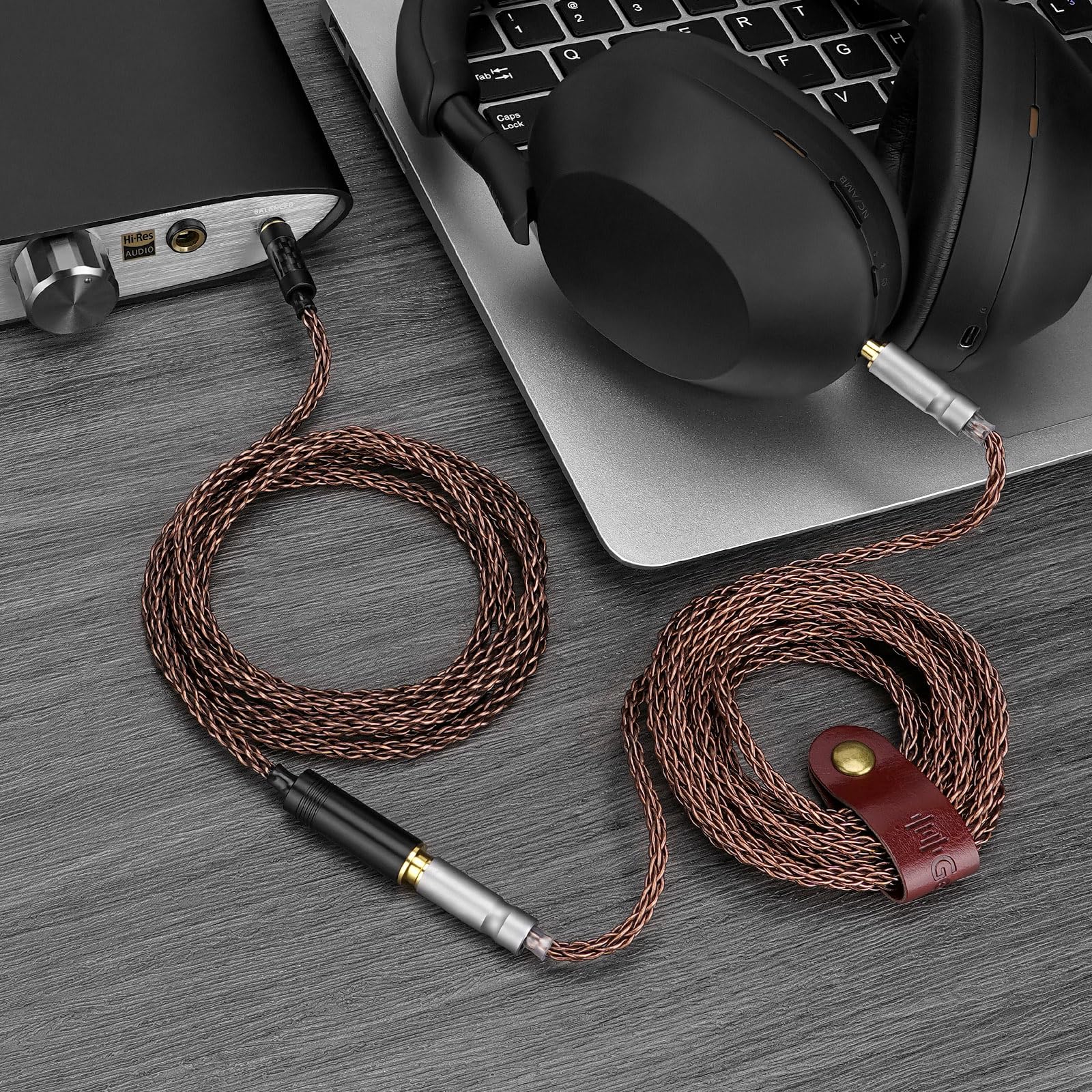 Geekria Apollo 6NOCC 4,4-mm Balanced-Kabel Single-Crystal Copper Upgrade-Verlängerungskabel 4,4-mm Stecker auf 4,4-mm Buchse Ersatzkabel für HiFi-Headset 3 m