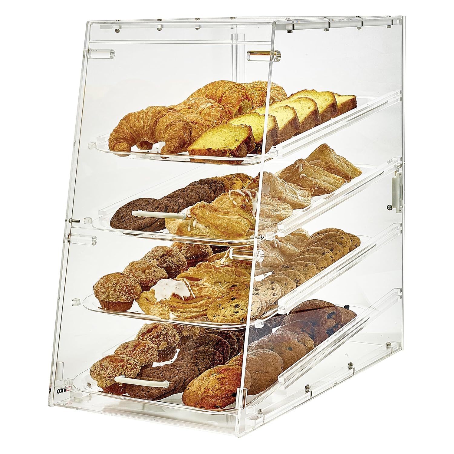 Winco ADC-4 4-Tier Pastry Display Case, Acrylic,Clear,Medium