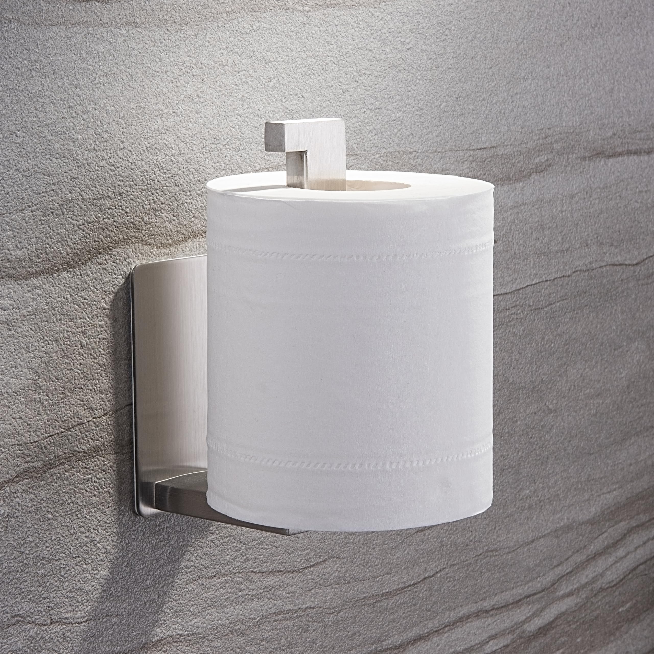 ZUNTO Porta Carta Igienica Acciaio Inox 304 - Portarotolo Carta Igienica Senza Foratura per Bagno e Toilette