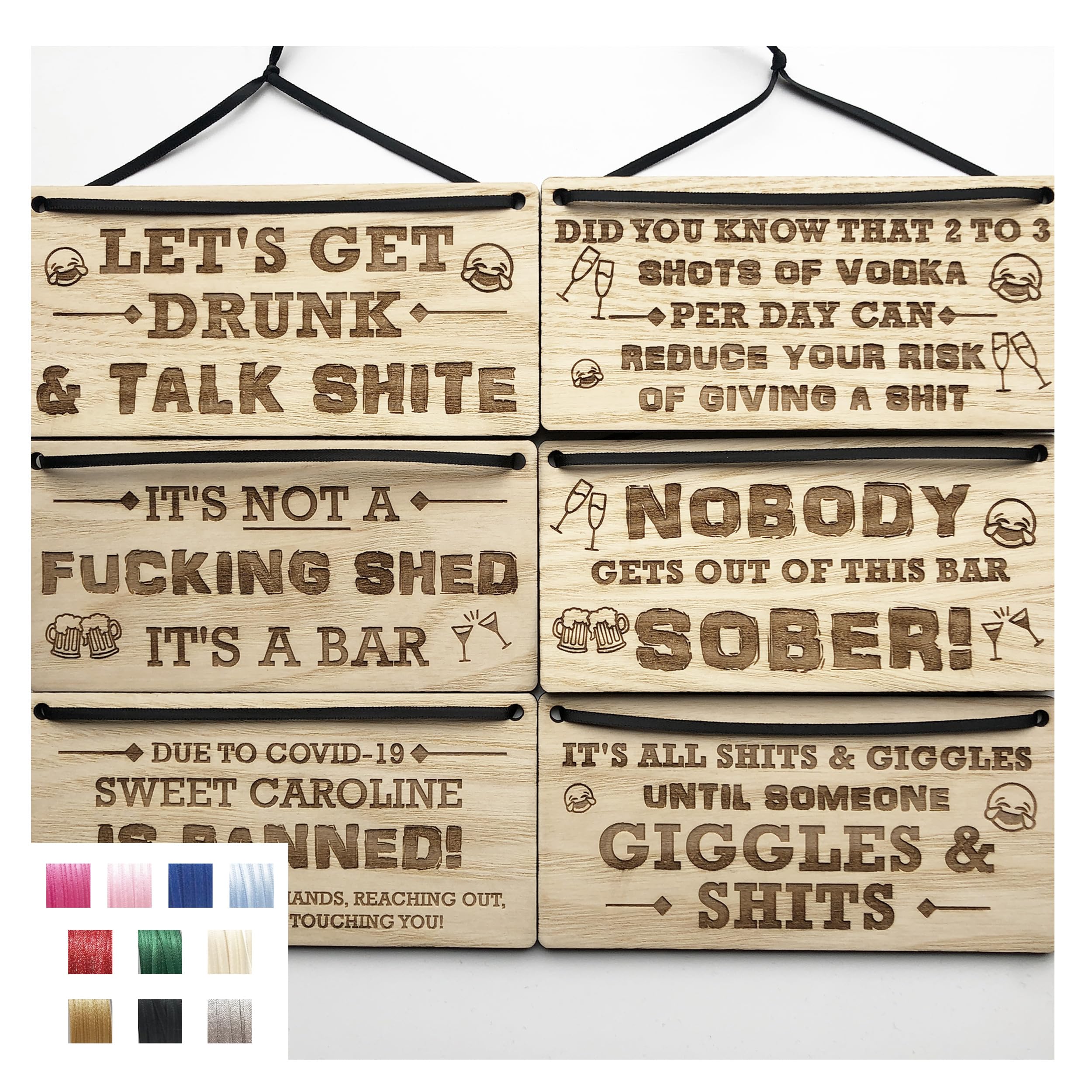 Funny Rude Drinking Signs Pub Bar Gin Wine Prosecco Vodka Novelty Plaque Alcohol
