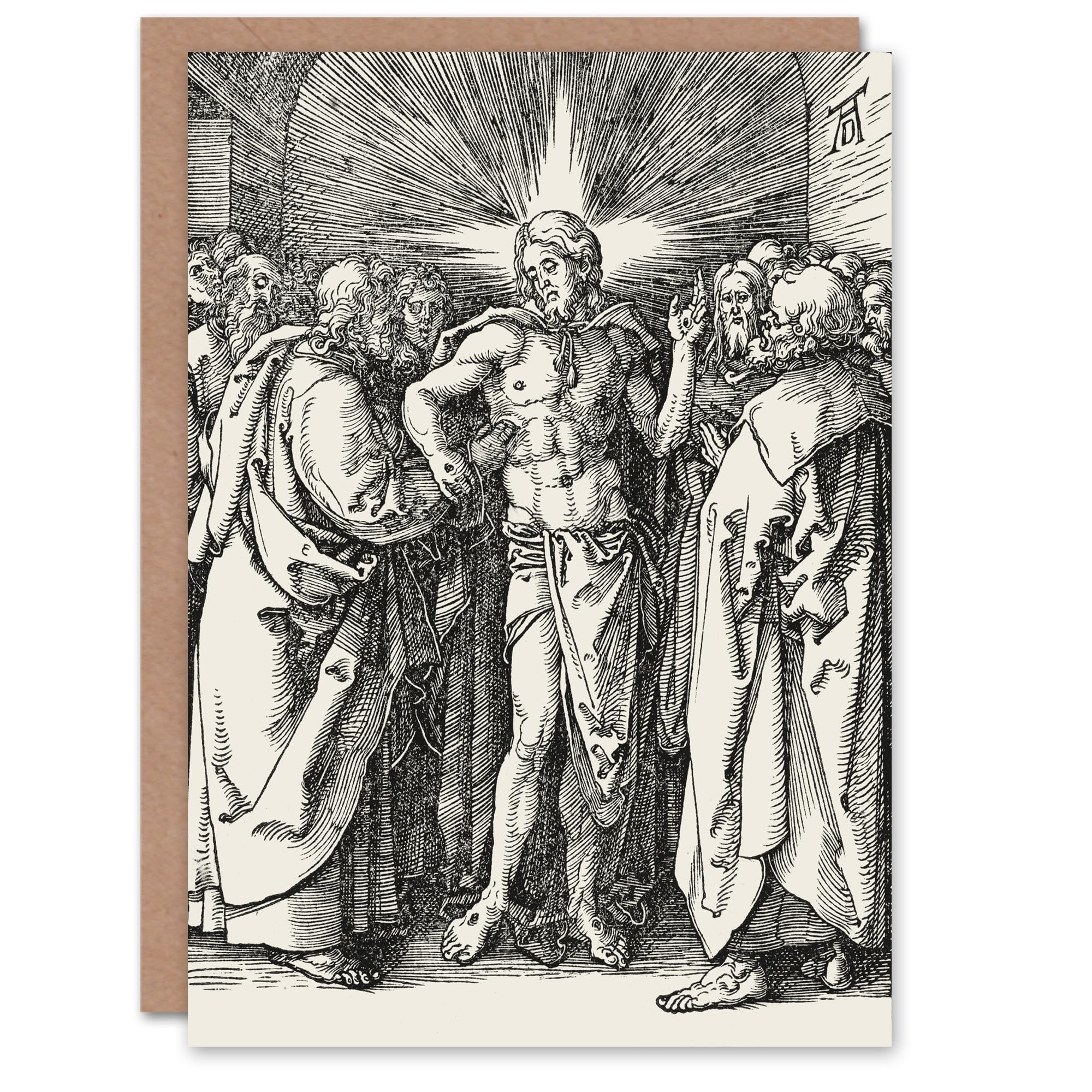 Artery8 Albrecht Durer Art Card Doubting Thomas Touches Christ's Wounds
