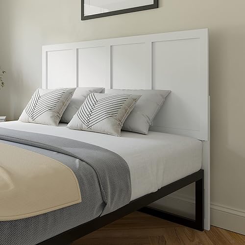 Flash Furniture Oliver - Cabecera de madera tamaño Queen, con cuatro paneles, color blanco