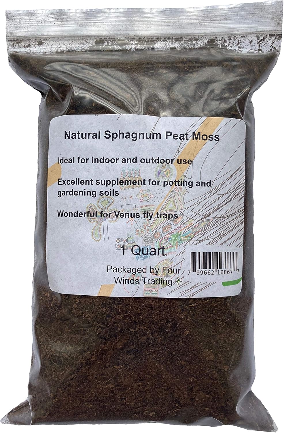 Legigo Natural Sphagnum Moss Potting Mix- Carnivorous Plant Moss Dried for Sarracenia Orchid Gardening Plants 2 Quart Sized Bag(Appx.3oz)