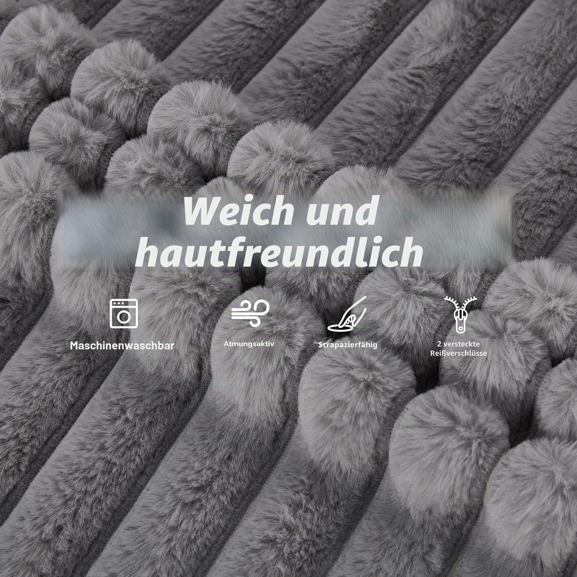 Hobestluk 3-in-1 Sitzsack Riesen Sitzsack Umwandelbar Sitzsack Bodenkissen mit maschinenwaschbarem Bezug, Sitzsäcke für Erwachsene (Grau)