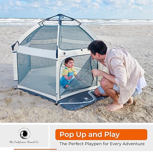 Miniatura 6 de POP 'N GO PLAYPEN - Corralito para bebés y niños pequeños para interiores y exteriores - Tienda de playa para bebés, plegable, portátil con toldo,