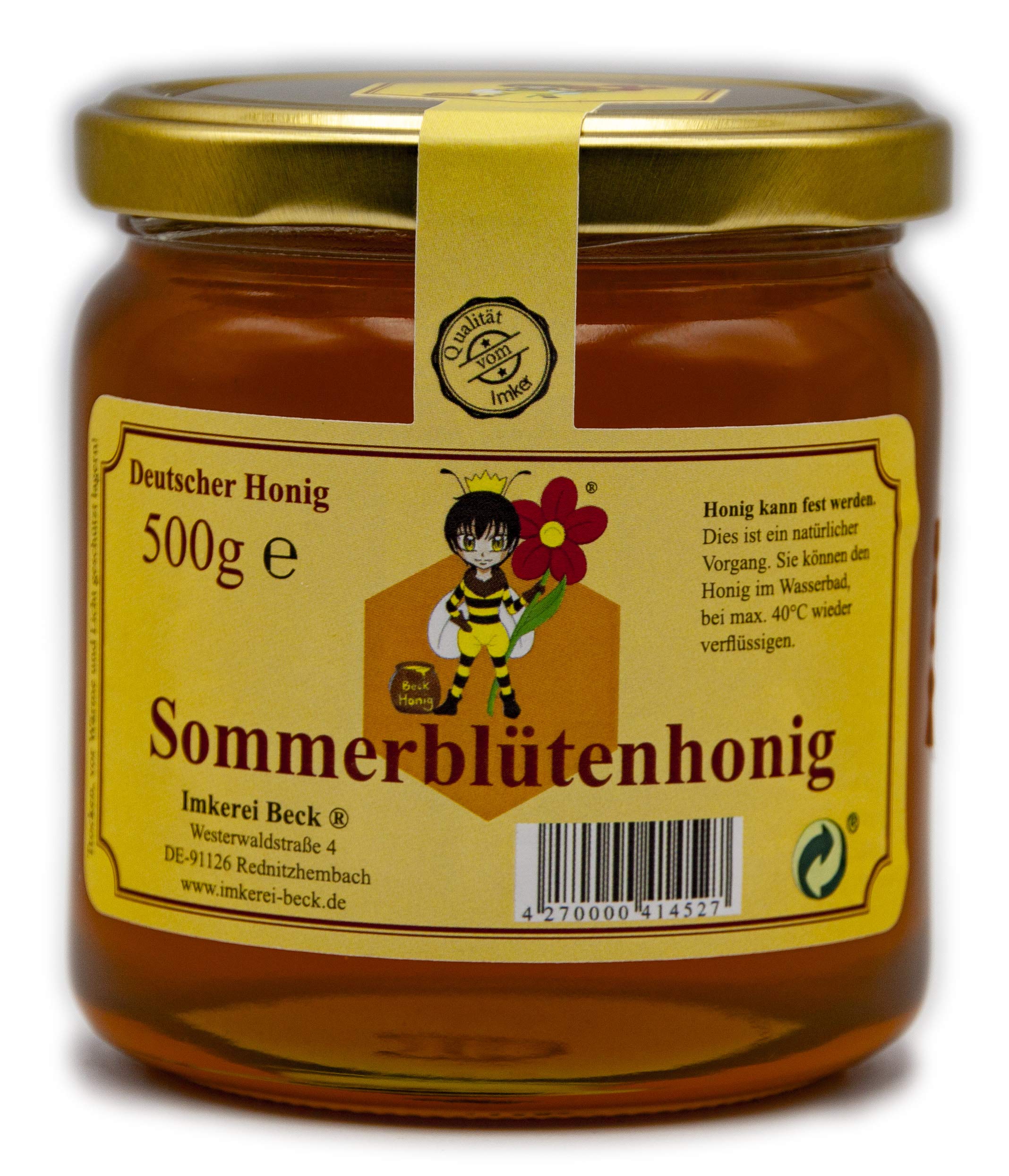 Imkerei Beck® - 6 x 500g / 3000g / 3 kg Honig/Echter Imkerhonig im Vorteilspack/Bienenhonig Set direkt vom Imker aus Deutschland/Bayern