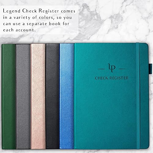 Miniatura 7 de Legend Planner Libro de registro de cheques - Libro contable para pequeñas empresas y uso personal - Registro de chequera para rastrear