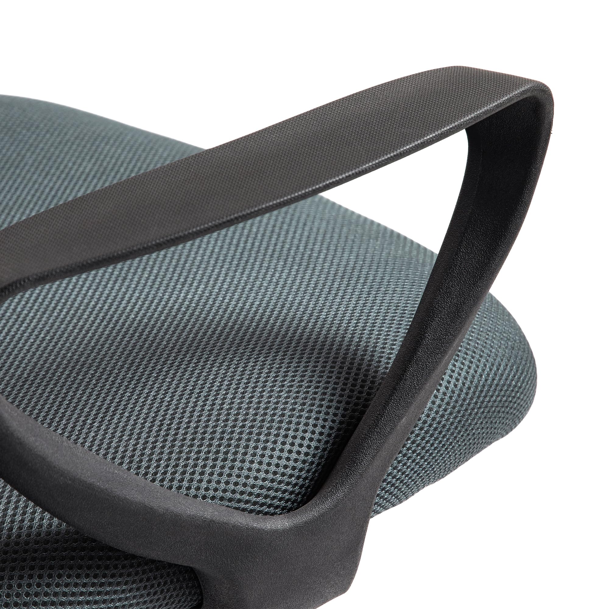 Vinsetto Bürostuhl Ergonomischer Schreibtischstuhl mit Armlehnen Grau | Verstellbarer Fußring, Höhenverstellbarer Drehstuhl, Netzbespannung
