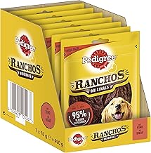PEDIGREE Ranchos Original Lot de 7 friandises pour Chien 7 x 70 g – Friandises Douces pour Chien avec Boeuf, séchées doucement, idéales pour Les Petits et Grands Chiens