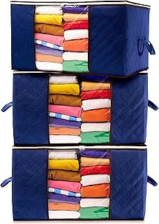 Stackzy Large Clothes Storage Bags â€“ Sturdy Fabric Cl