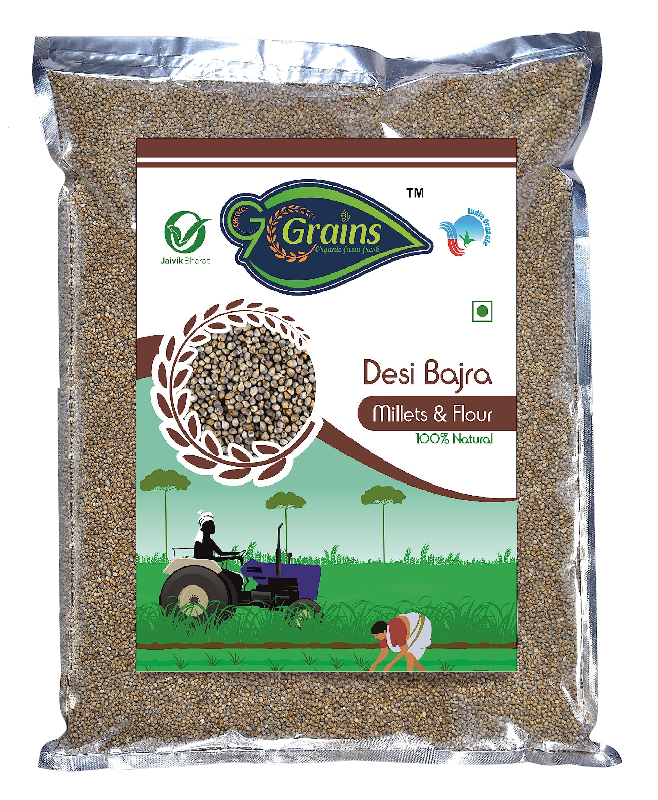 G7 GRAINS Bajra Grains(5 Kg)For Eating And Cooking|Pearl Millet Grains|Produce Of India From Organic Farms