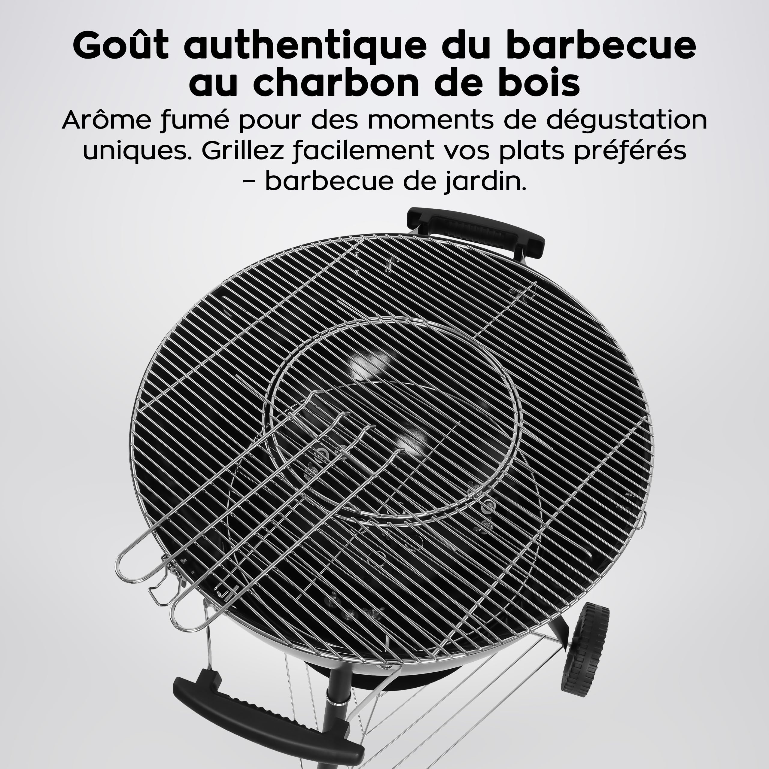 GREGMAN Roast 60 Barbecue Électrique & Charbon 5 kW | Gril Hybride Extérieur avec Couvercle | Thermostat | Ventilation | Moins de Fumée | Facile à Nettoyer | Terrasse Jardin Balcon