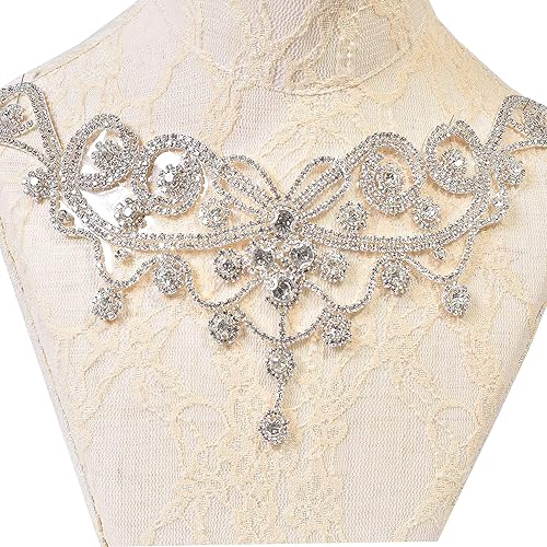 Apliques de diamantes de imitación brillantes colgantes de cristal dulce corazón apliques para vestidos de novia decoración de cinturón nupcial