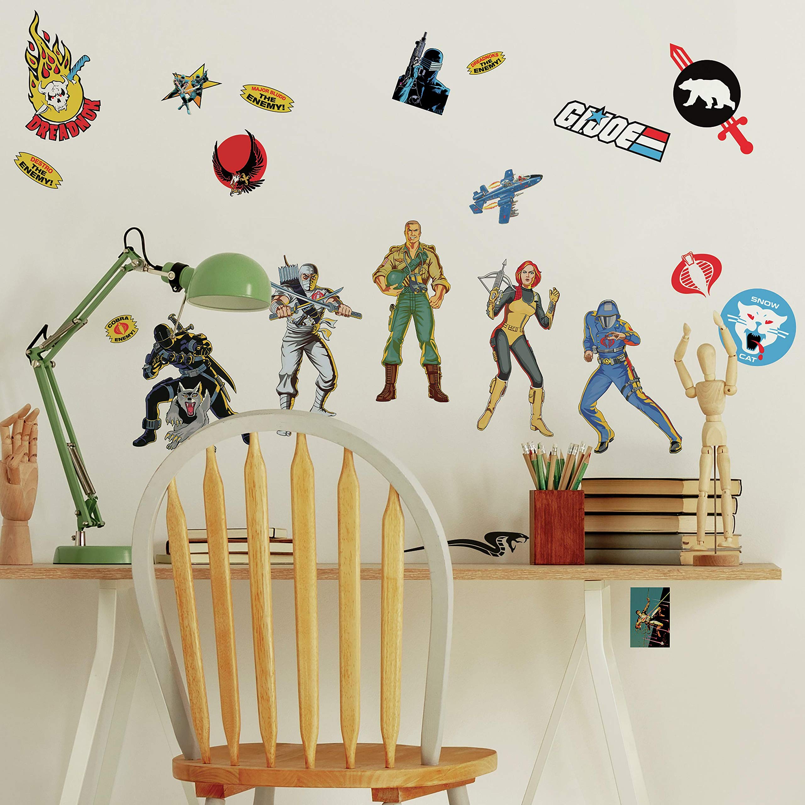 RoomMatesRMK4535SCS G.I. Joe Retro Peel and Stick Wall Decals