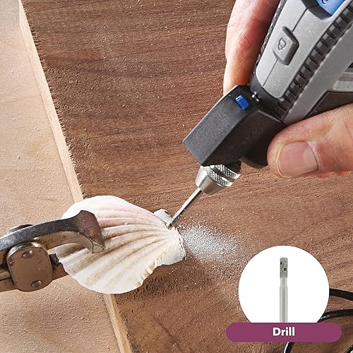 Miniatura 5 de Dremel 4300540Kit de rotación de herramientas de alto rendimiento con 3-jaw Chuck universal 5accesorios y 40accesorios