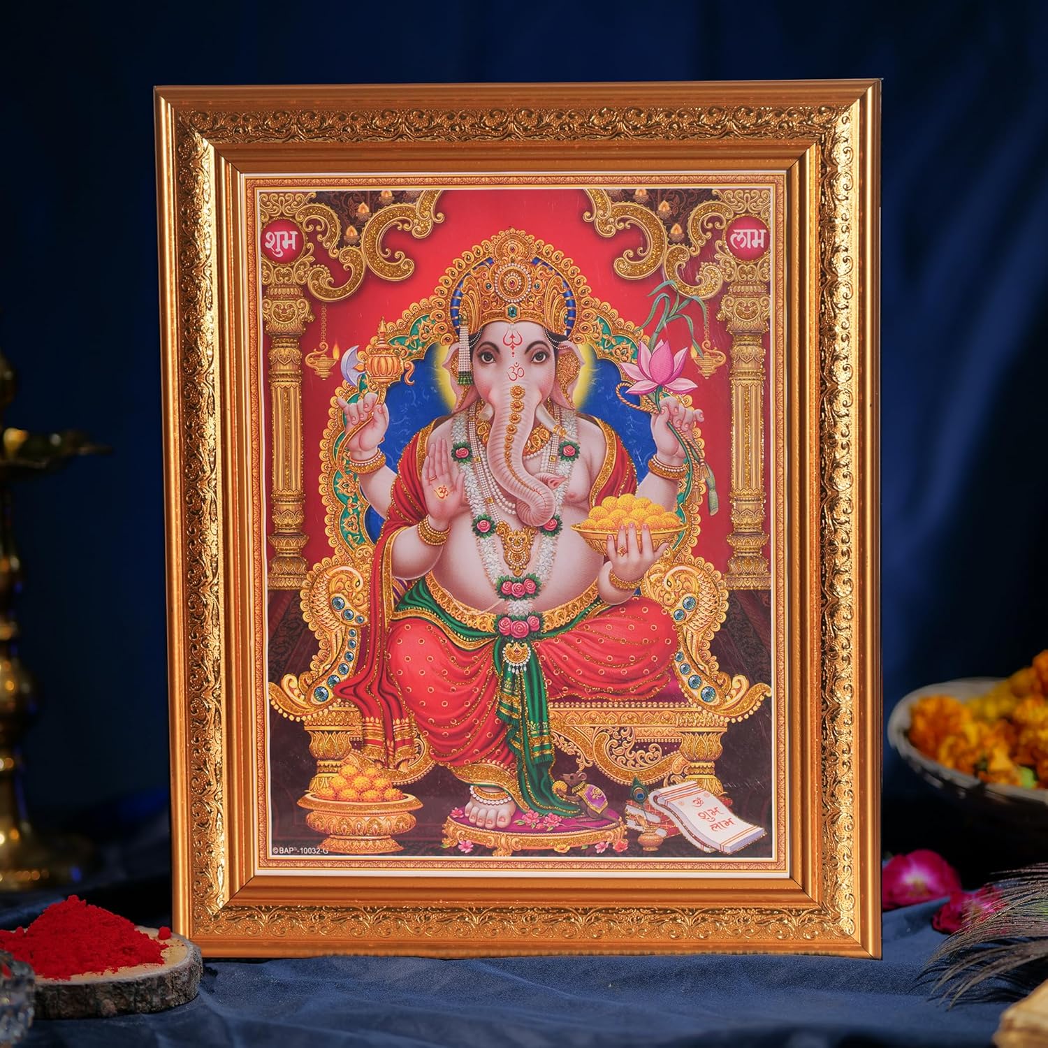 Ganesha/ganapati Reprint Hindu God Poster/picture Home Décor, Photo Frame for Home and Office, Gift & Auspicious Purpose, Aesthetic Room Decor - Hindu Decor - Spiritual Gift